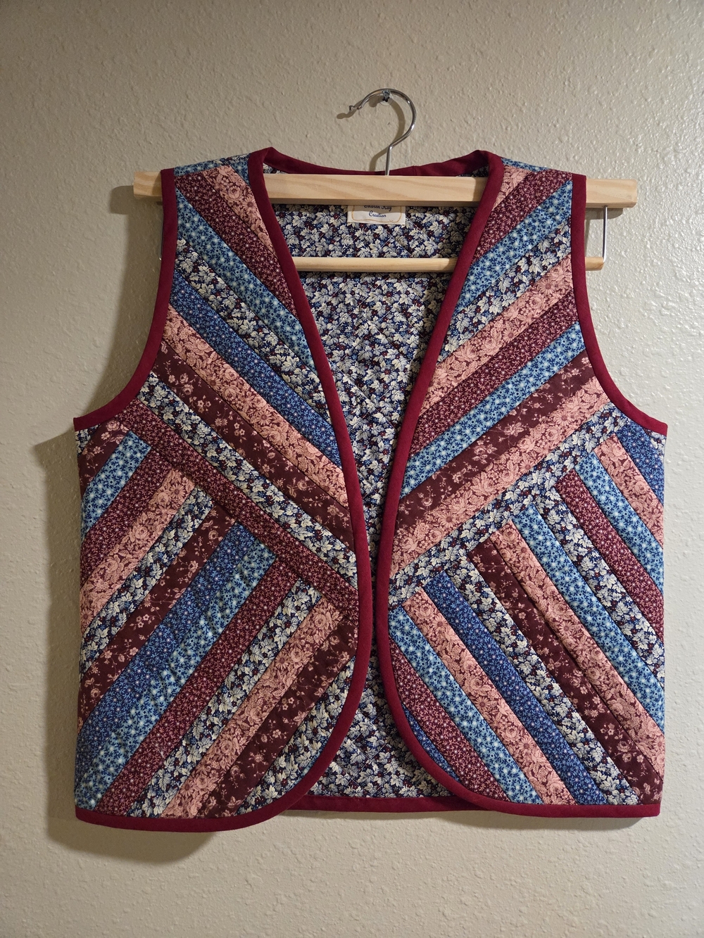 Reversible Quilted Patchwork Vest Art to Wear Handmade